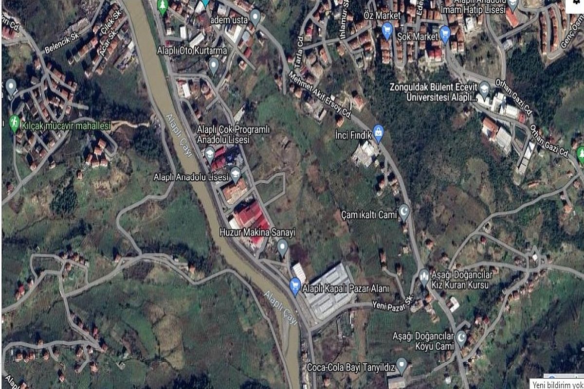 Alaplı Merkezde 4000 m2 Satılık İmarlı Arsa